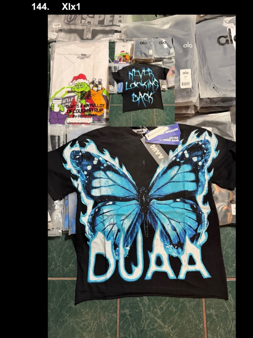 Black Short-Sleeve Butterfly Graphic Tee